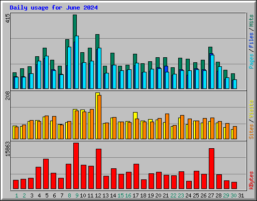 Daily usage for June 2024